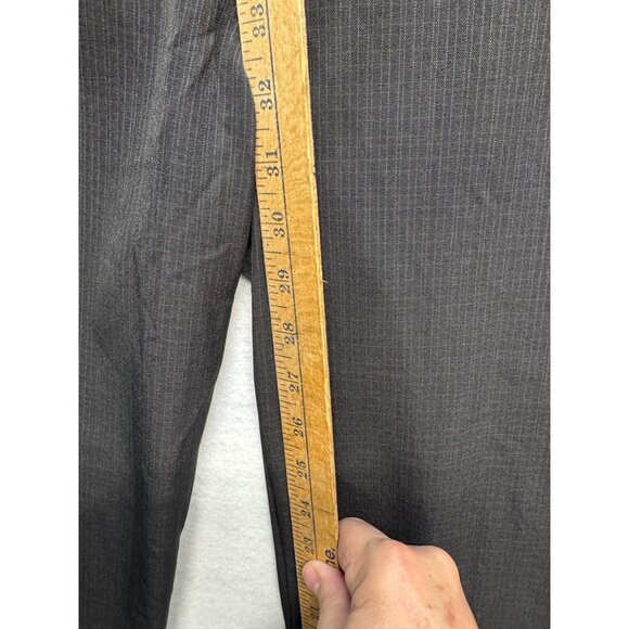 Izod Golf Mens Pinstripe Pants 34x32 Black Polyester Blend Straight Fit - Picture 10 of 11